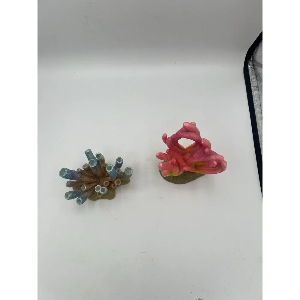 Aquarium Coral Decor Bundle Lot 2 Fish Tank Ornaments Resin Reef Decorations